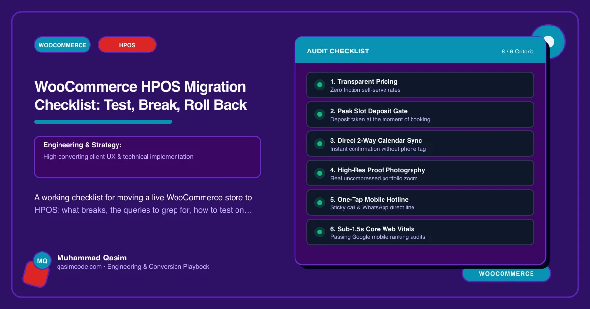 WooCommerce HPOS Migration Checklist: Test, Break, Roll Back