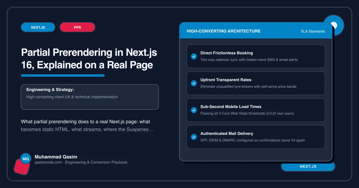 Partial Prerendering in Next.js 16, Explained on a Real Page