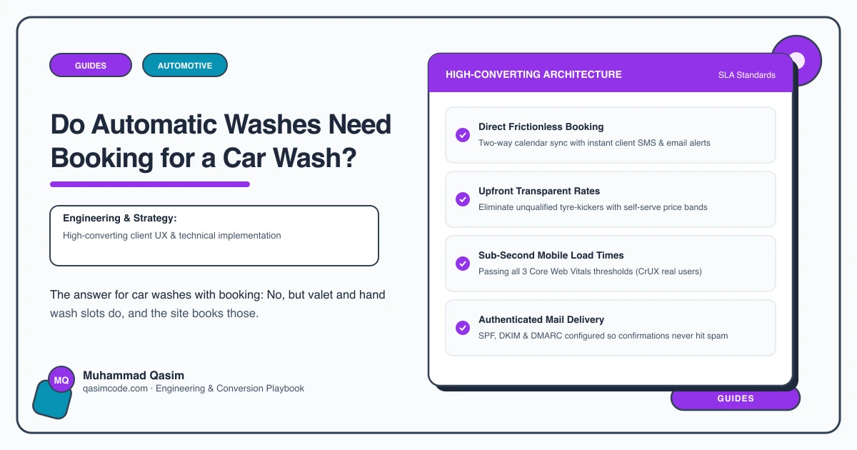 Do Automatic Washes Need Booking for a Car Wash?