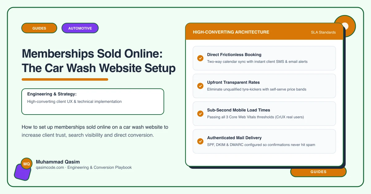 Memberships Sold Online: The Car Wash Website Setup