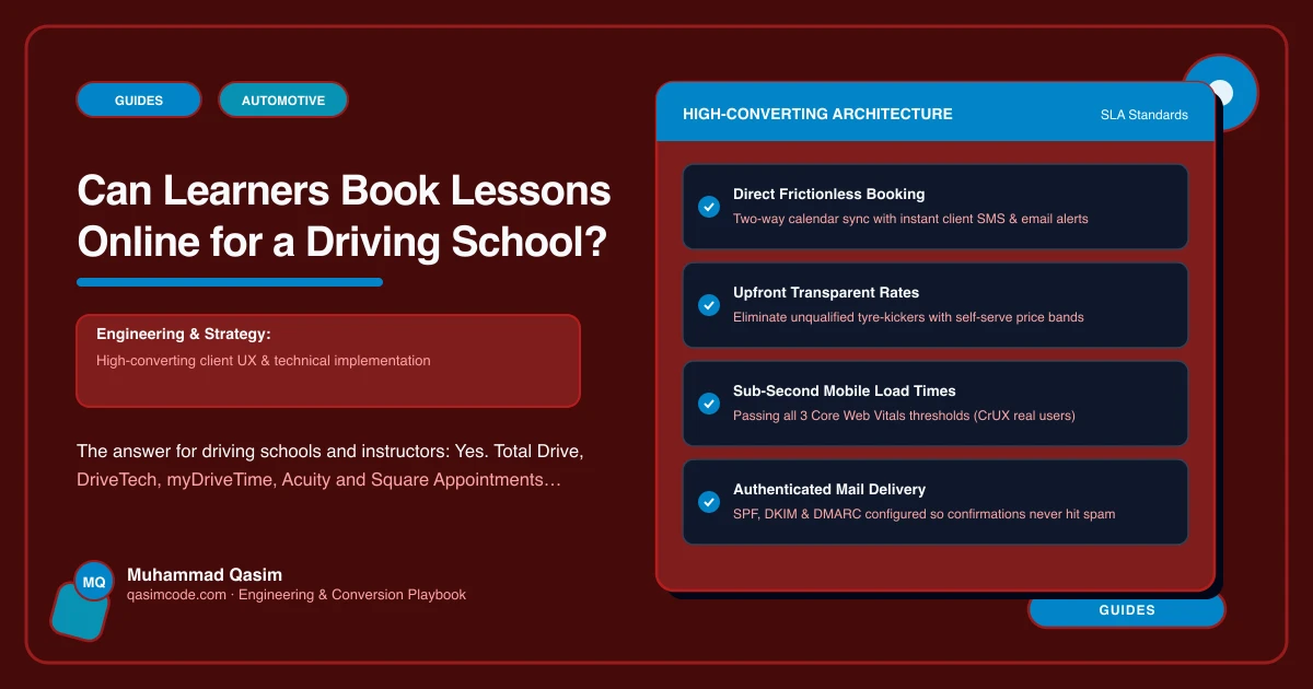 Can Learners Book Lessons Online for a Driving School?