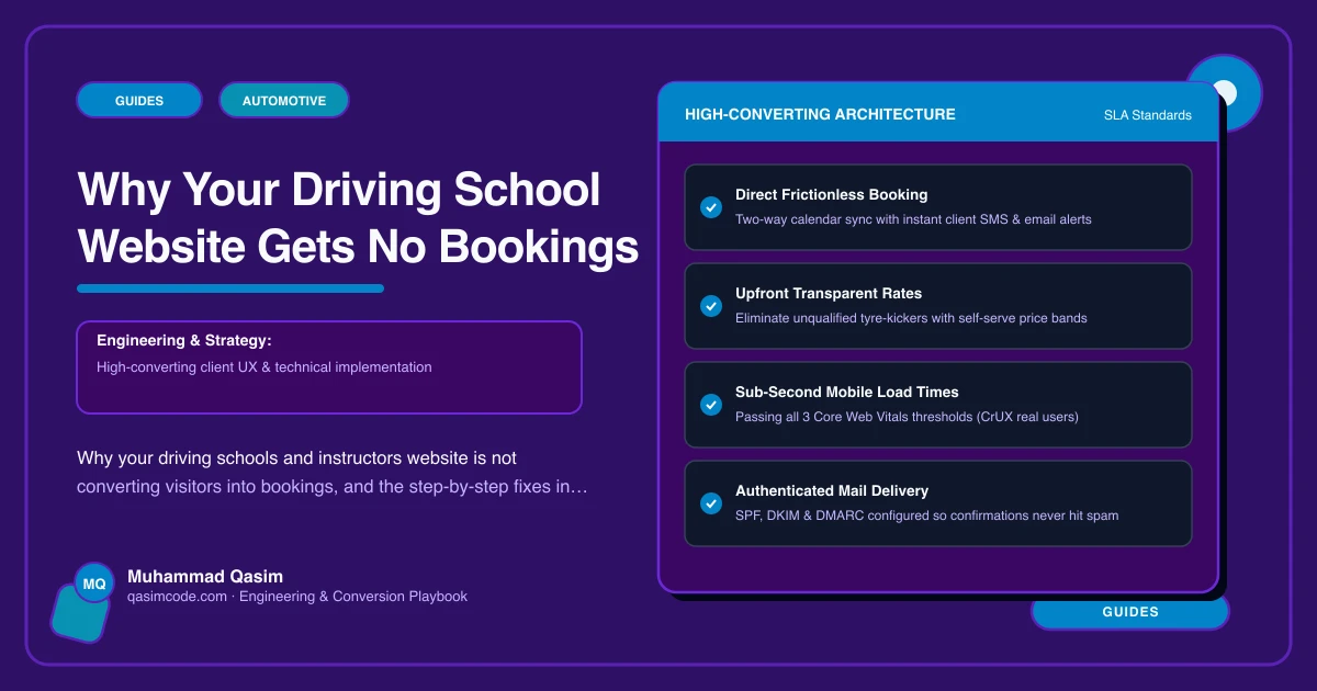 Why Your Driving School Website Gets No Bookings