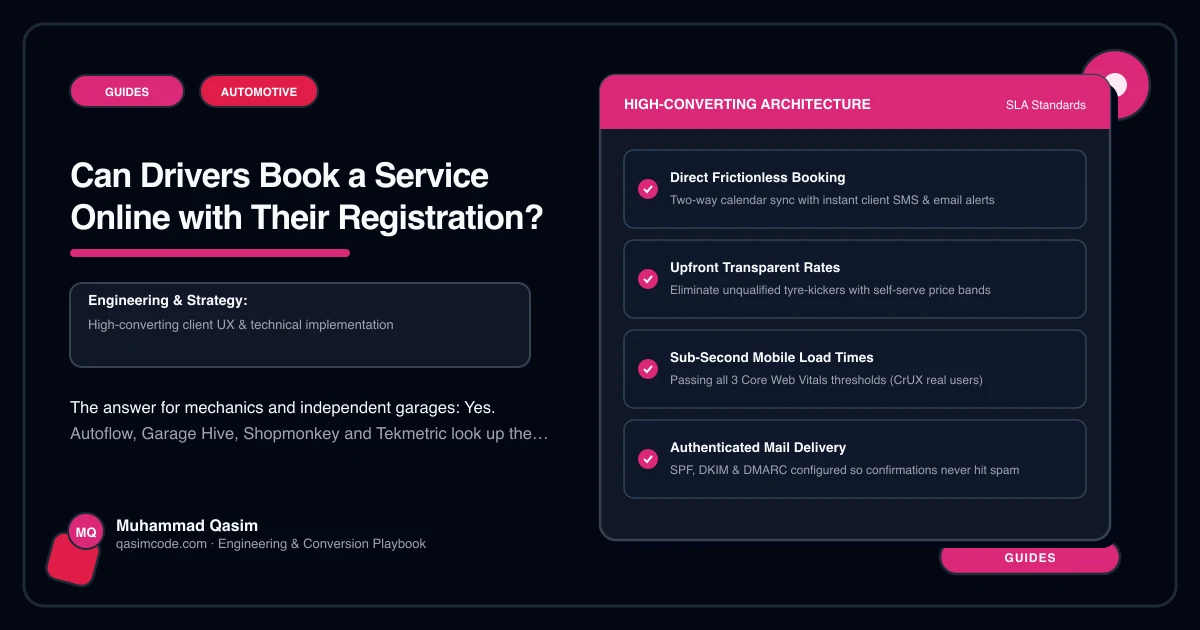 Can Drivers Book a Service Online with Their Registration?