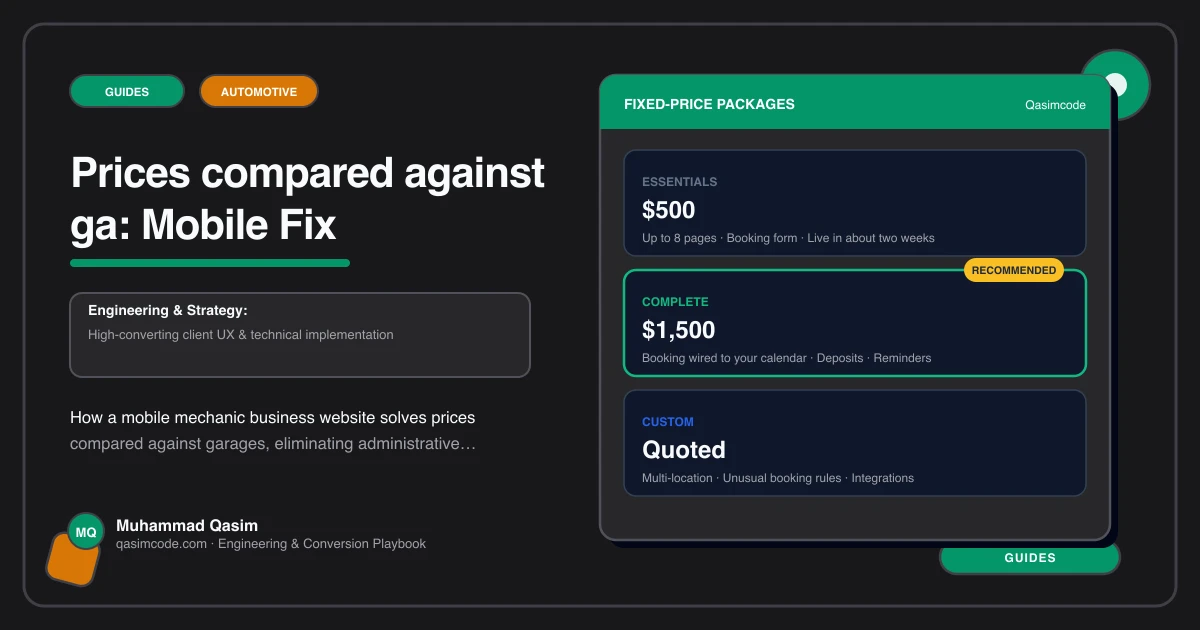 Prices compared against ga: Mobile Fix
