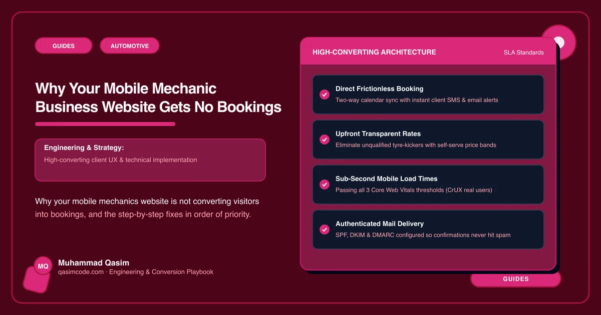 Why Your Mobile Mechanic Business Website Gets No Bookings