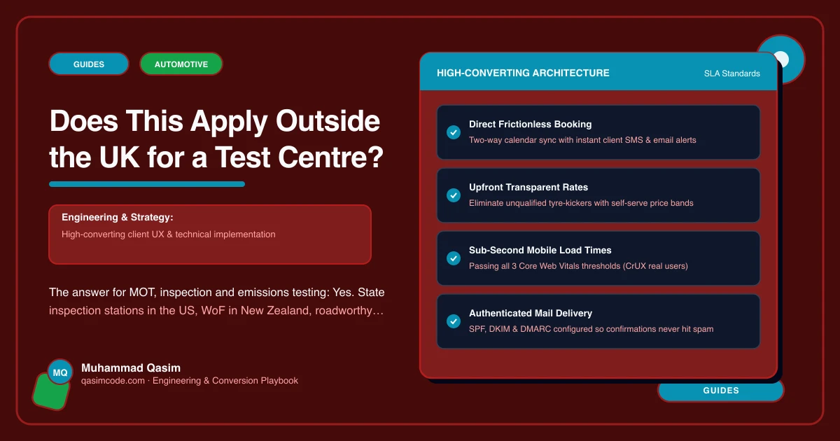 Does This Apply Outside the UK for a Test Centre?