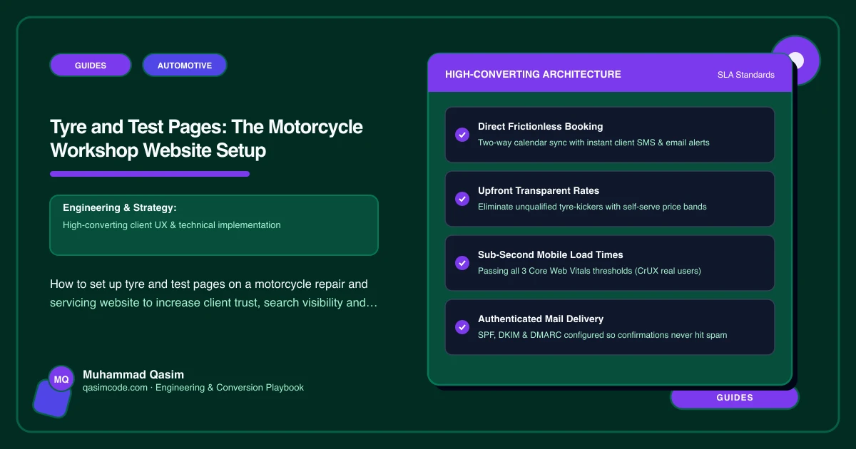 Tyre and Test Pages: The Motorcycle Workshop Website Setup