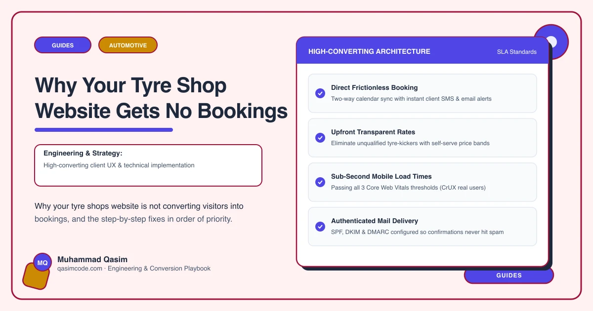 Why Your Tyre Shop Website Gets No Bookings