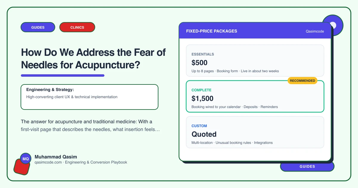 How Do We Address the Fear of Needles for Acupuncture?