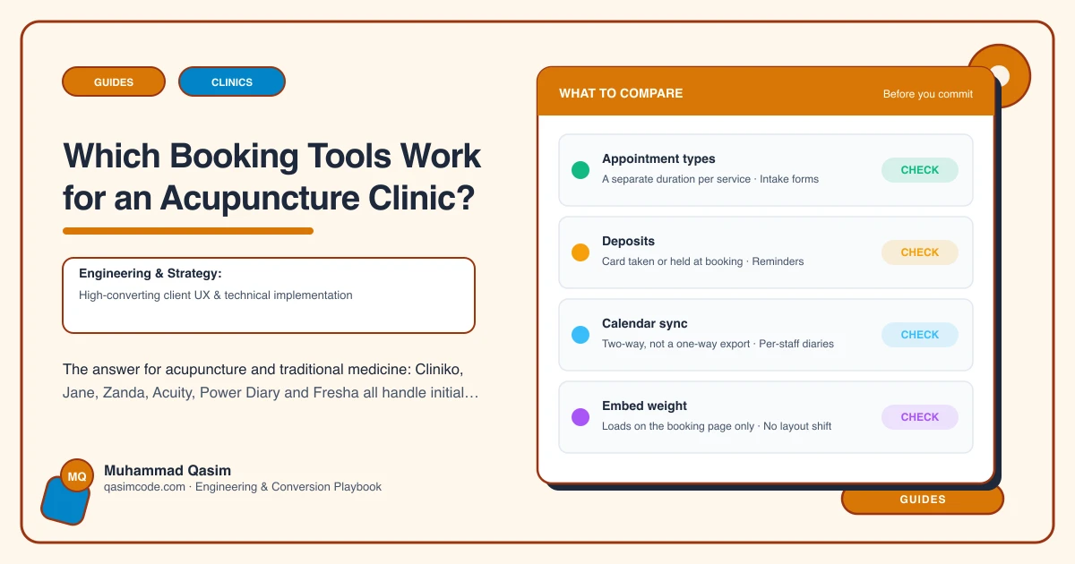 Which Booking Tools Work for an Acupuncture Clinic?