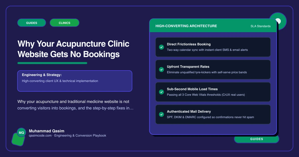 Why Your Acupuncture Clinic Website Gets No Bookings
