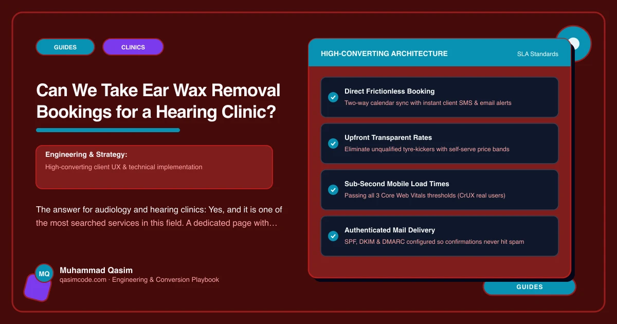 Can We Take Ear Wax Removal Bookings for a Hearing Clinic?