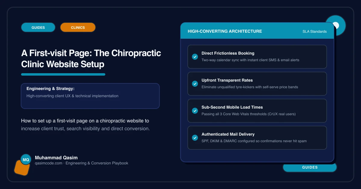 A First-visit Page: The Chiropractic Clinic Website Setup