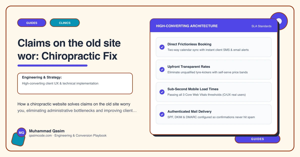 Claims on the old site wor: Chiropractic Fix