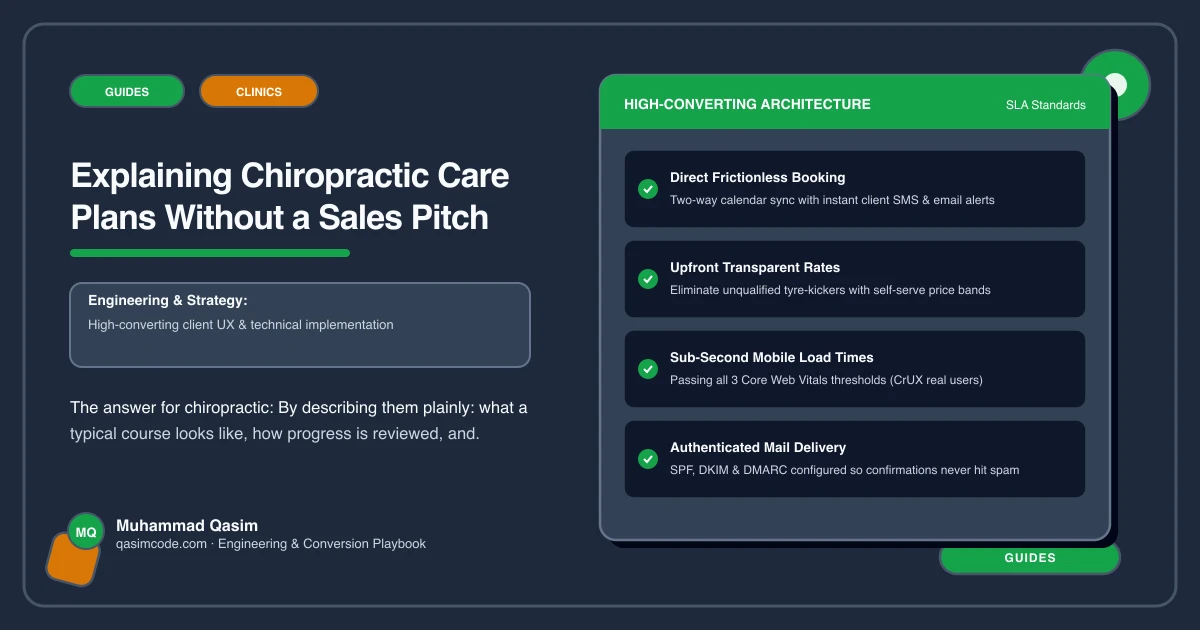 Explaining Chiropractic Care Plans Without a Sales Pitch