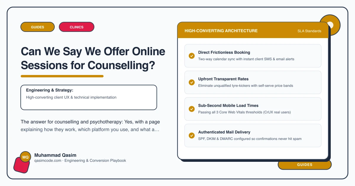 Can We Say We Offer Online Sessions for Counselling?