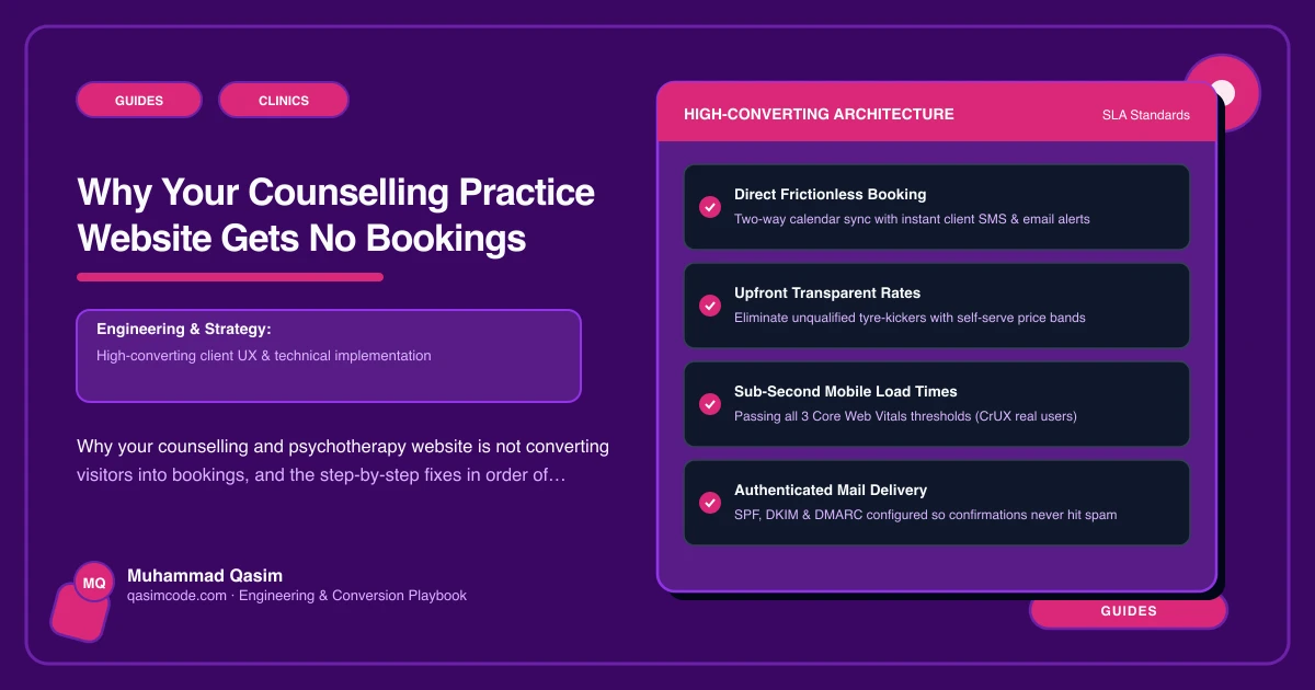 Why Your Counselling Practice Website Gets No Bookings