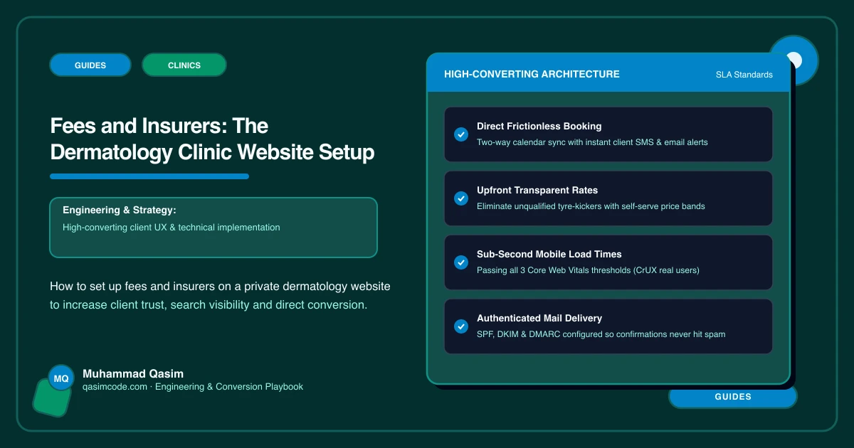 Fees and Insurers: The Dermatology Clinic Website Setup