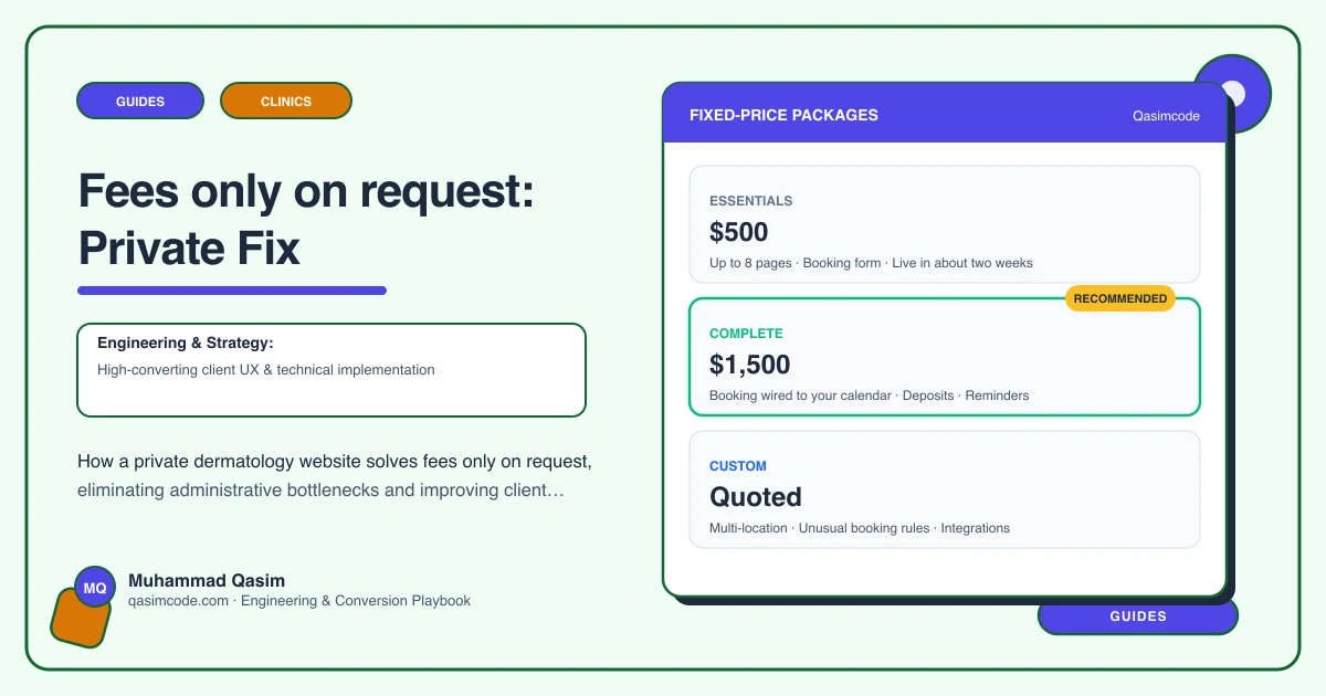 Fees only on request: Private Fix