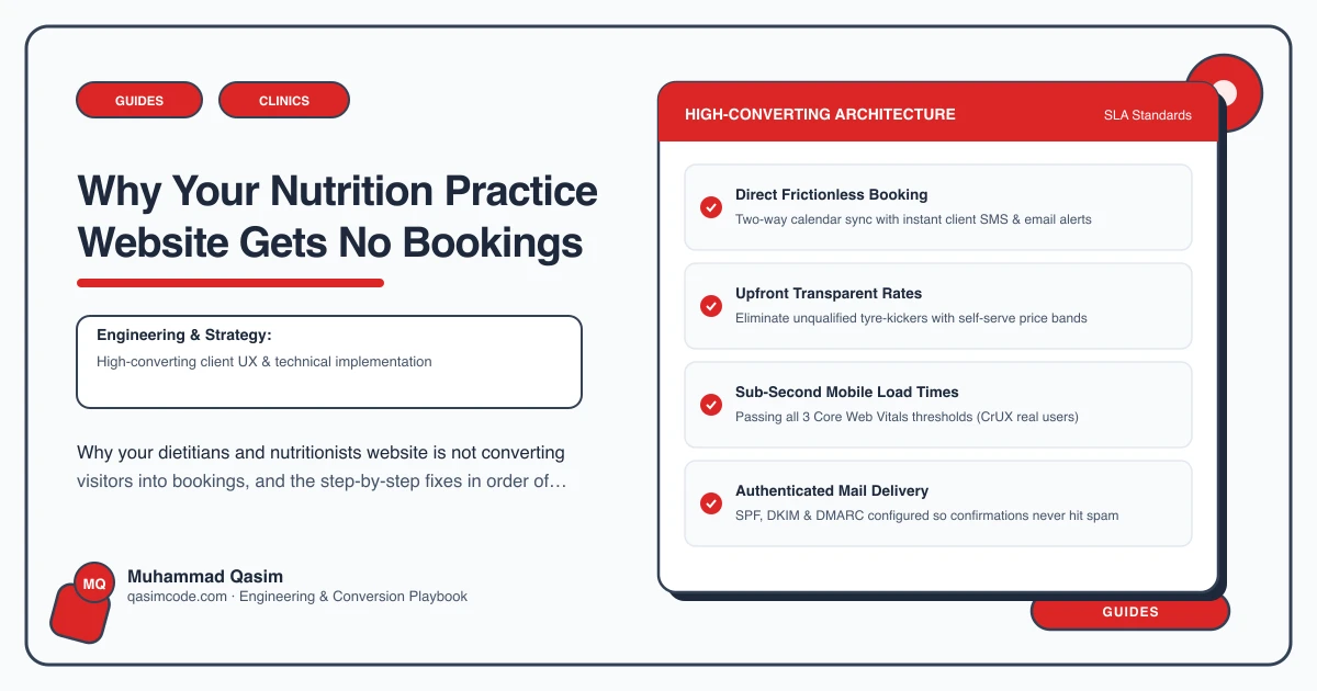 Why Your Nutrition Practice Website Gets No Bookings