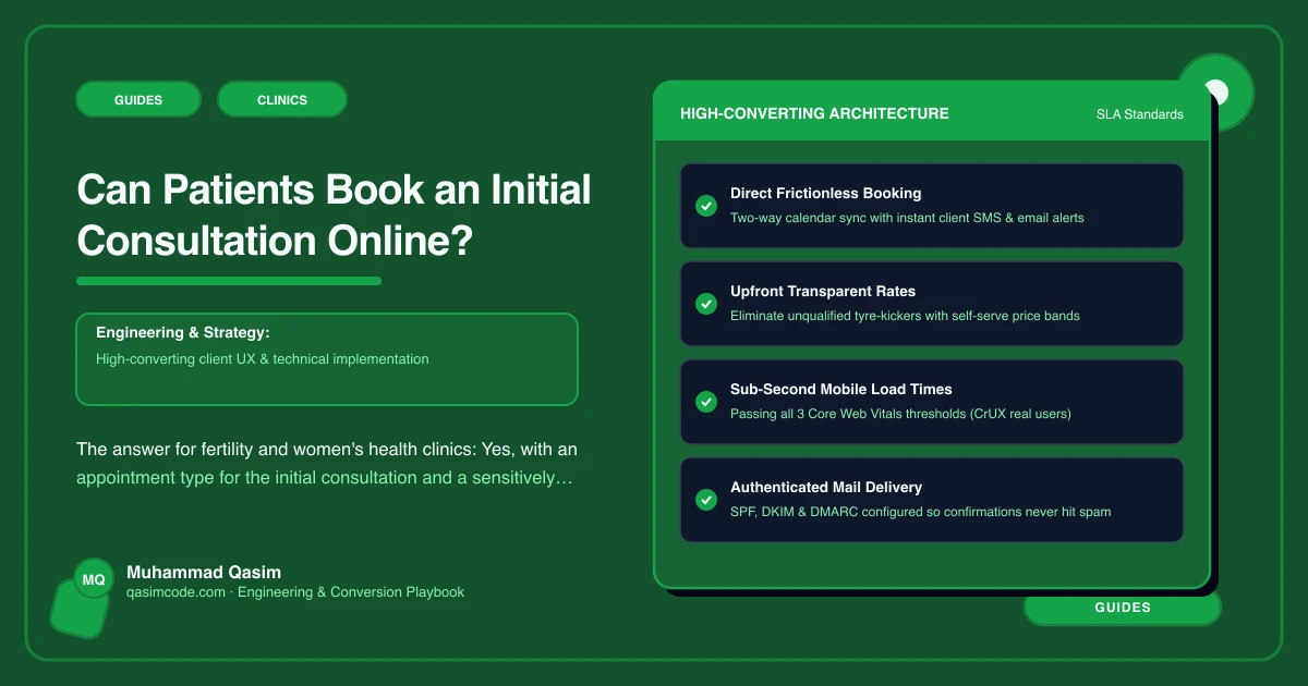 Can Patients Book an Initial Consultation Online?