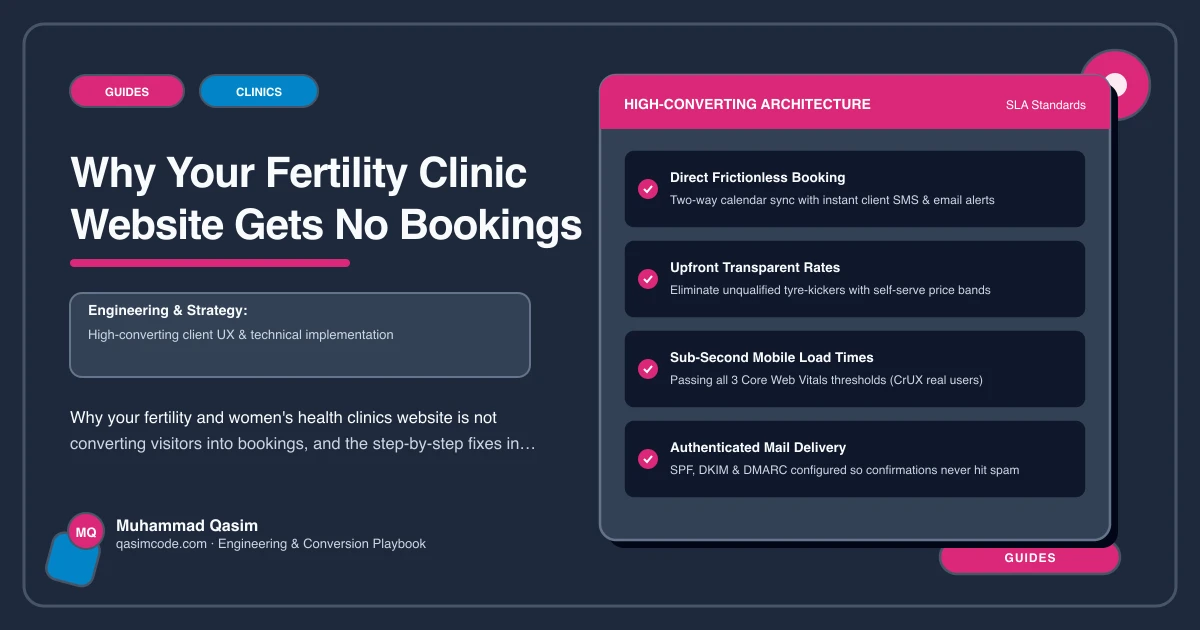 Why Your Fertility Clinic Website Gets No Bookings