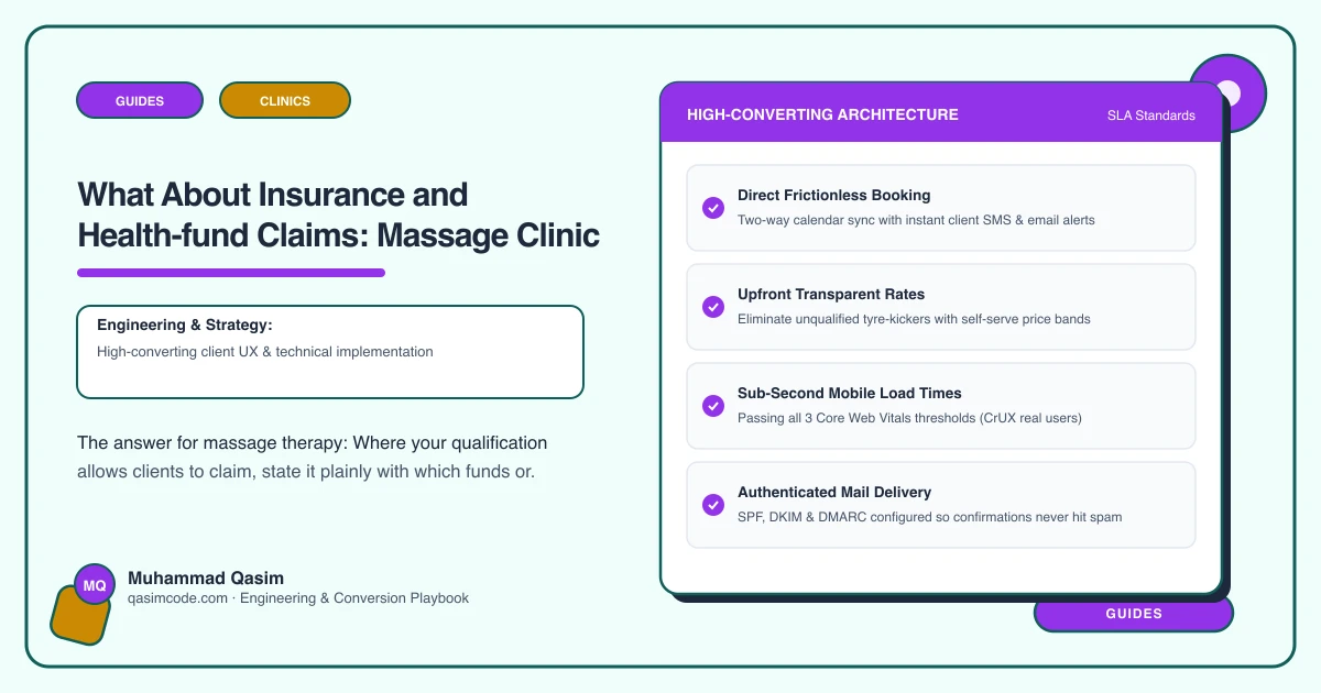 What About Insurance and Health-fund Claims: Massage Clinic