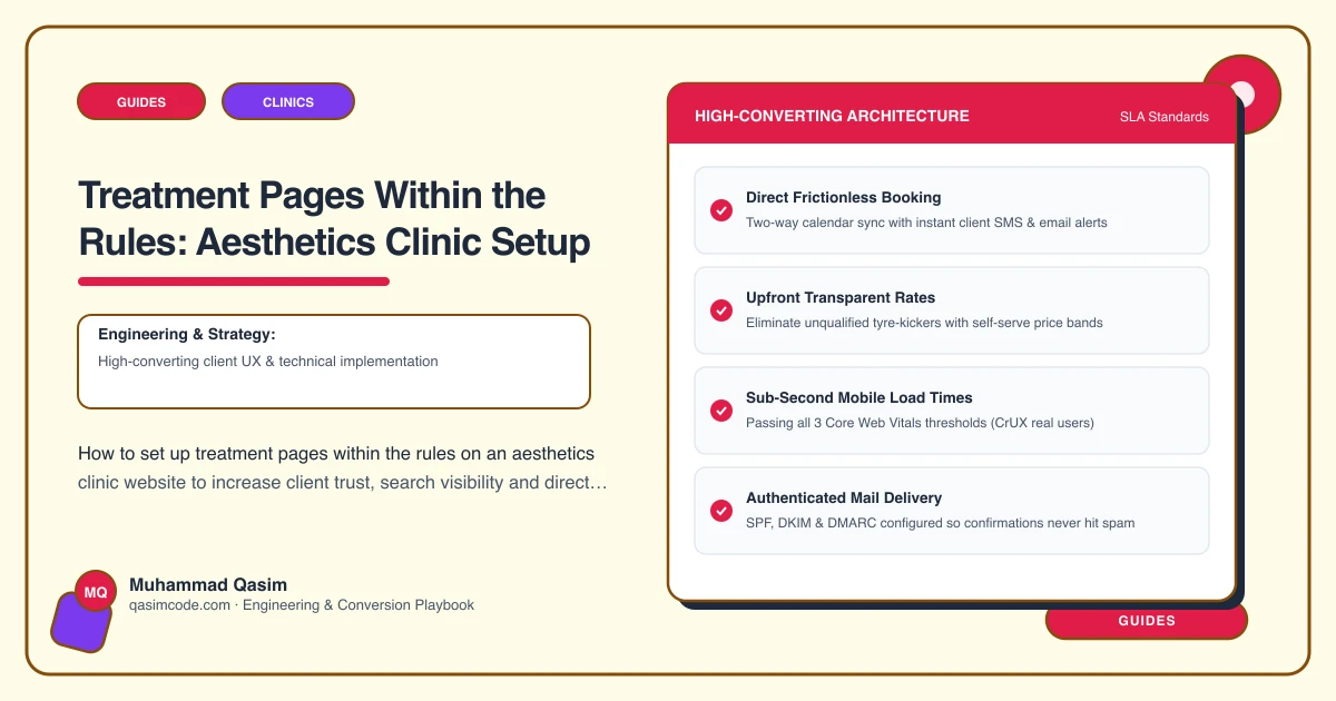 Treatment Pages Within the Rules: Aesthetics Clinic Setup