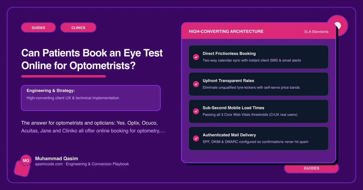 Can Patients Book an Eye Test Online for Optometrists?