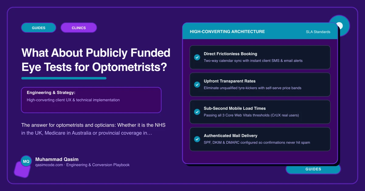 What About Publicly Funded Eye Tests for Optometrists?