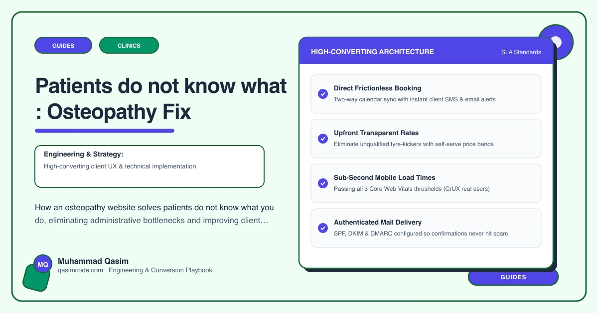 Patients do not know what : Osteopathy Fix