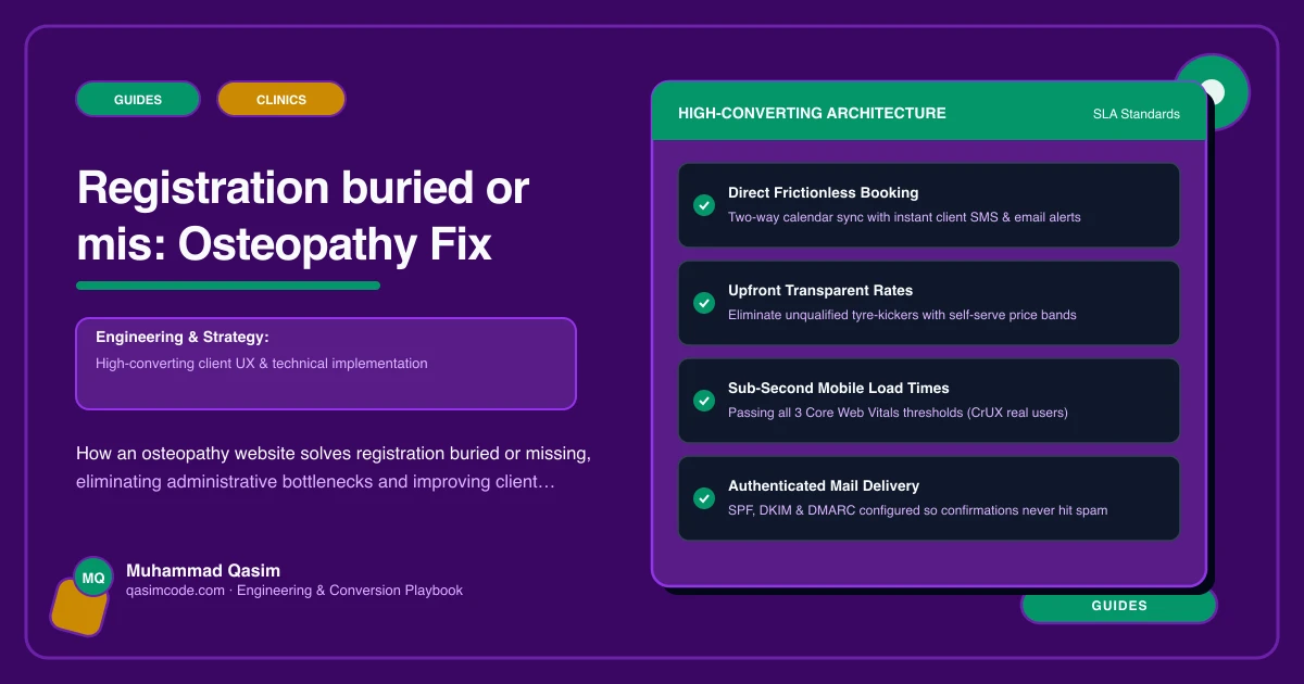 Registration buried or mis: Osteopathy Fix