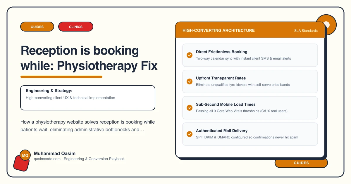 Reception is booking while: Physiotherapy Fix