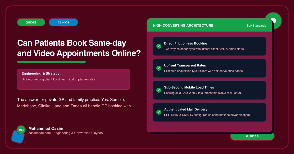 Can Patients Book Same-day and Video Appointments Online?