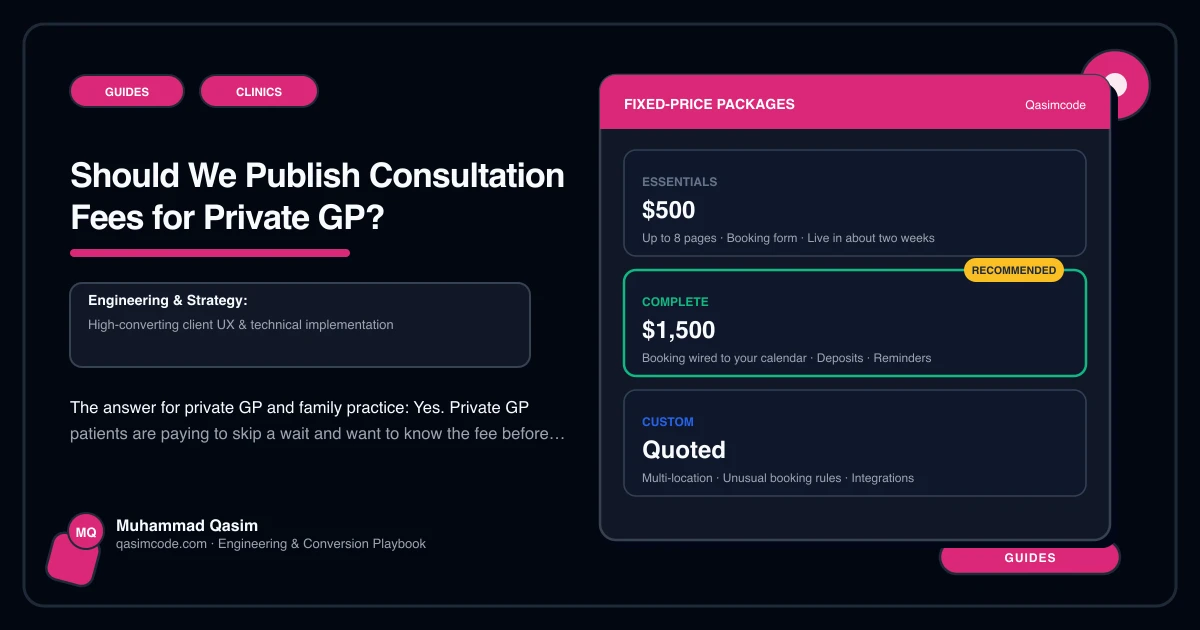 Should We Publish Consultation Fees for Private GP?