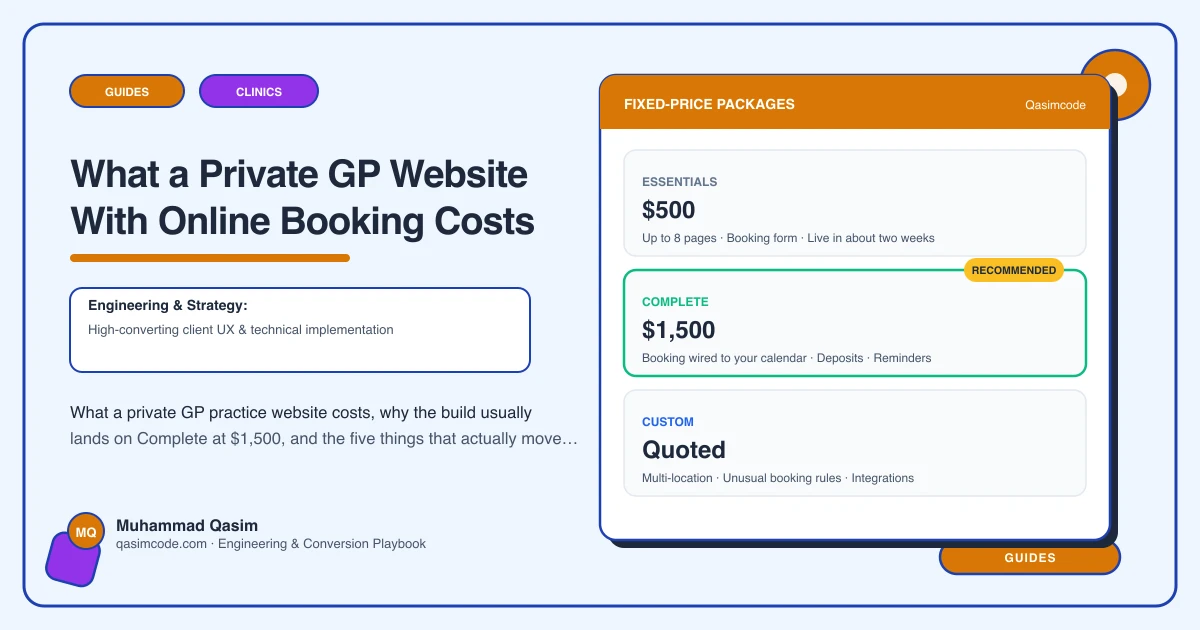 What a Private GP Website With Online Booking Costs