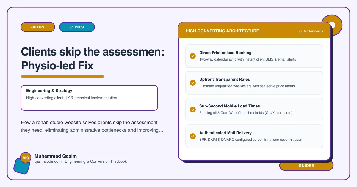 Clients skip the assessmen: Physio-led Fix