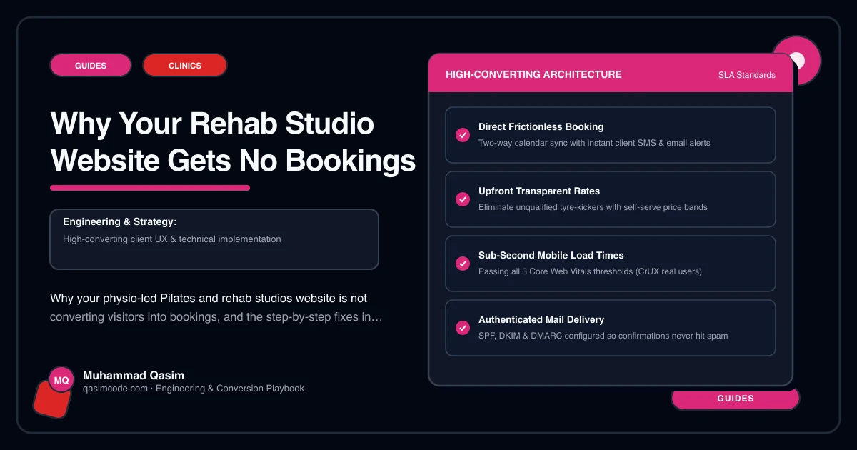Why Your Rehab Studio Website Gets No Bookings