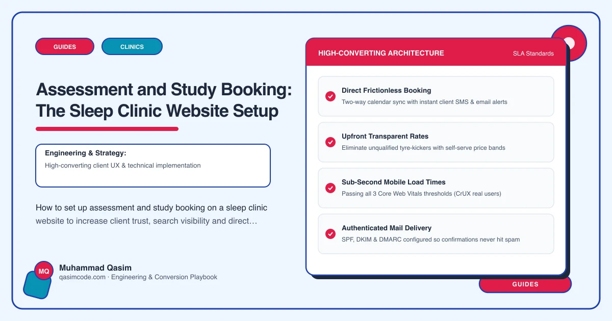 Assessment and Study Booking: The Sleep Clinic Website Setup