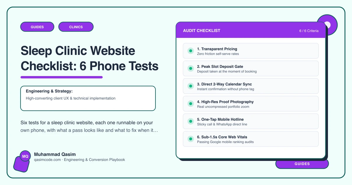 Sleep Clinic Website Checklist: 6 Phone Tests
