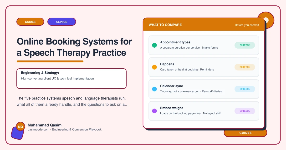 Online Booking Systems for a Speech Therapy Practice