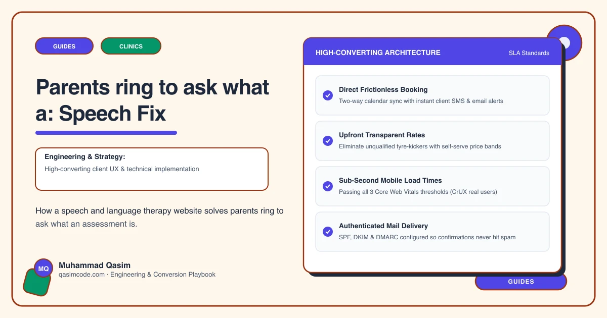 Parents ring to ask what a: Speech Fix