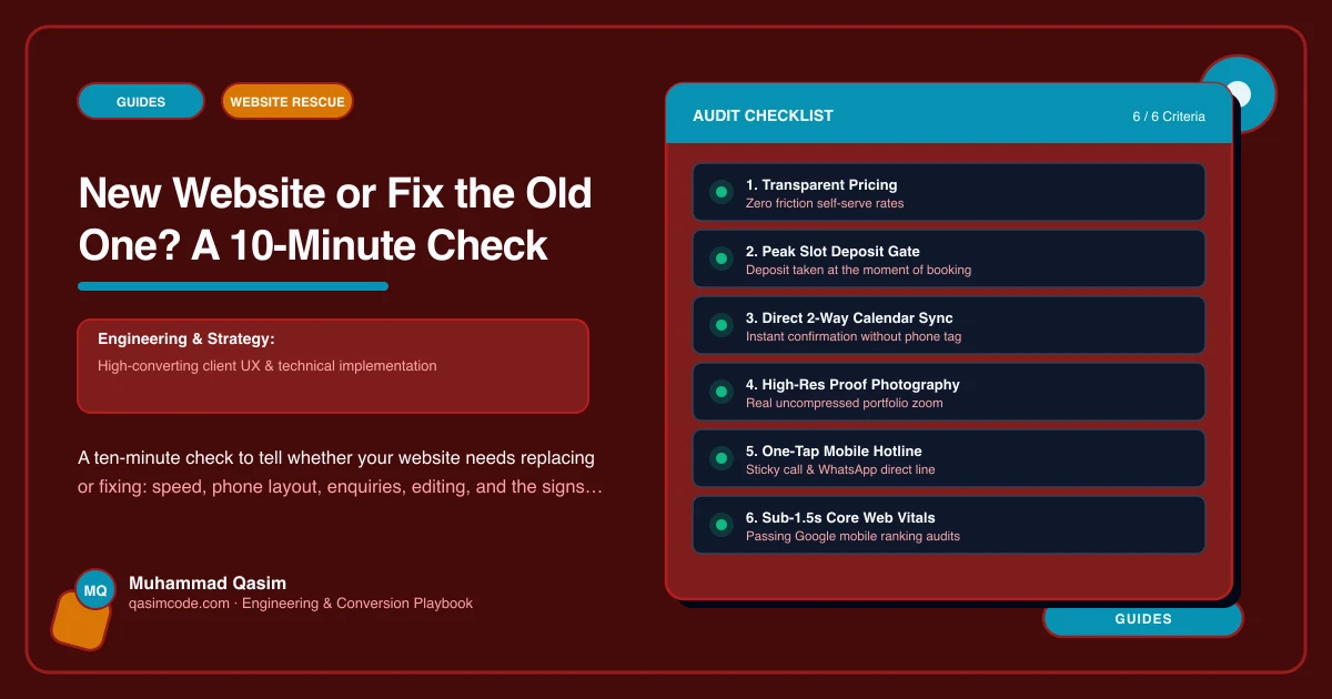 New Website or Fix the Old One? A 10-Minute Check