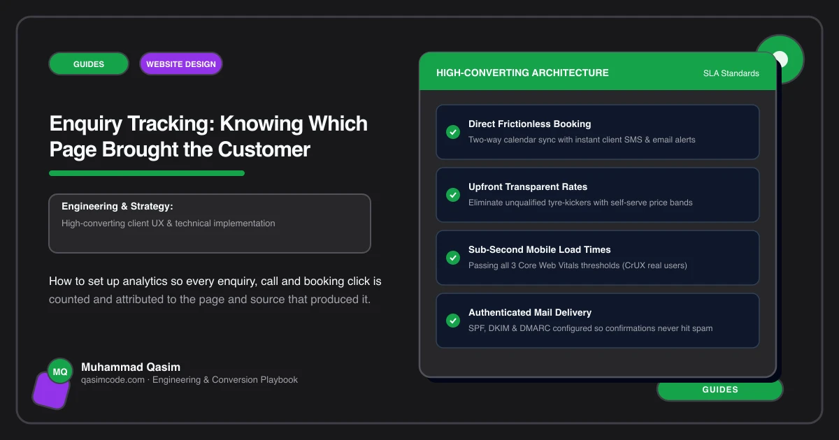 Enquiry Tracking: Knowing Which Page Brought the Customer
