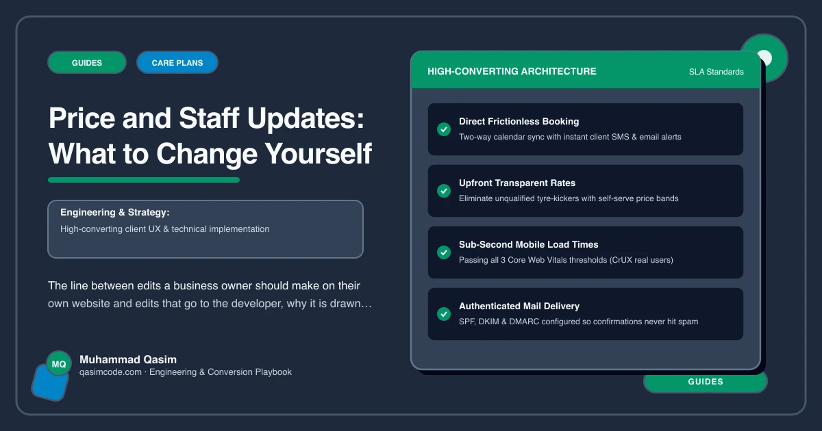Price and Staff Updates: What to Change Yourself