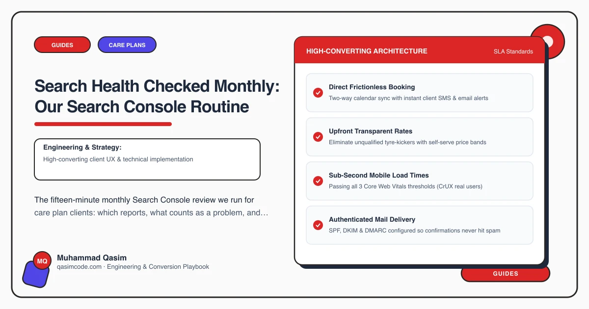 Search Health Checked Monthly: Our Search Console Routine