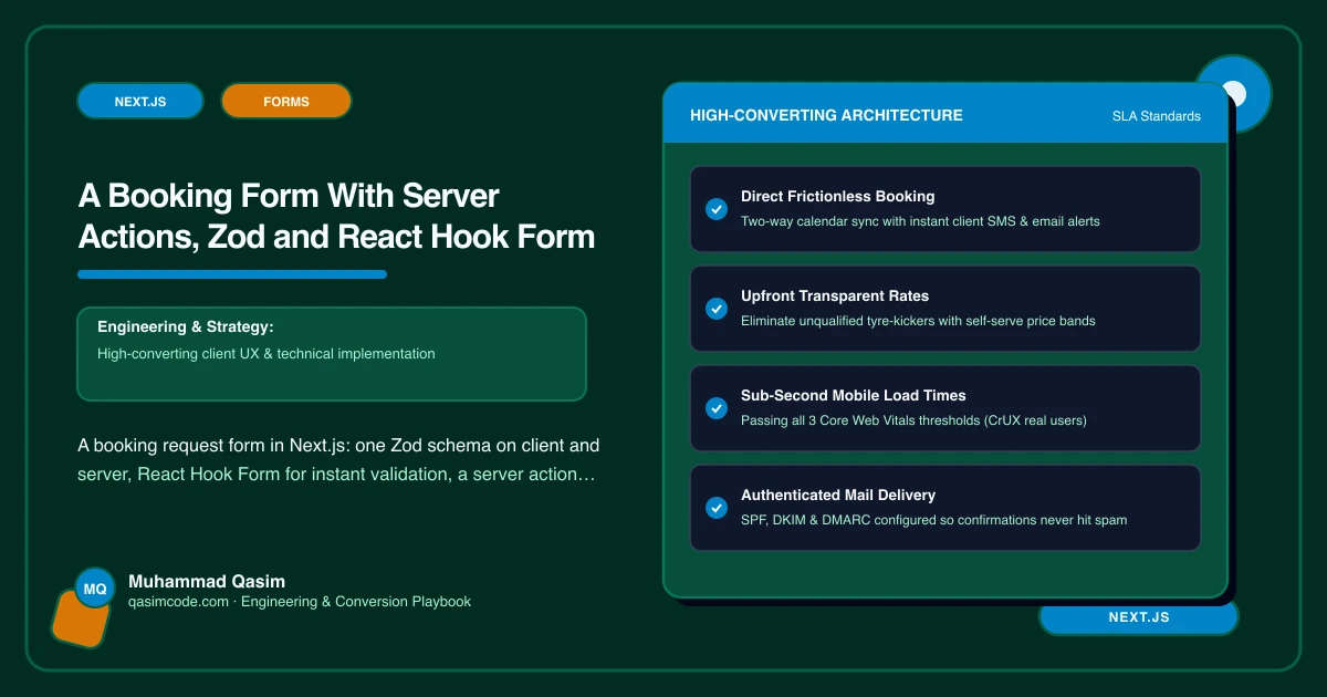 A Booking Form With Server Actions, Zod and React Hook Form