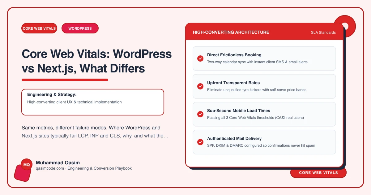 Core Web Vitals: WordPress vs Next.js, What Differs