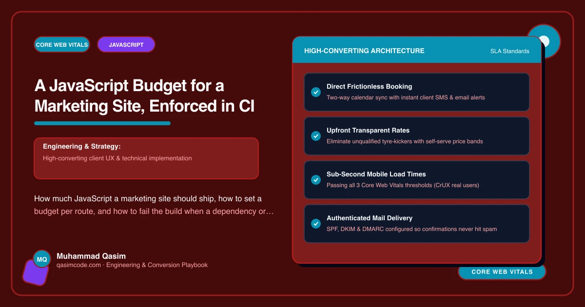 A JavaScript Budget for a Marketing Site, Enforced in CI