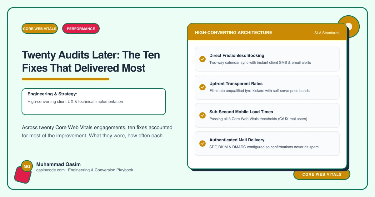 Twenty Audits Later: The Ten Fixes That Delivered Most